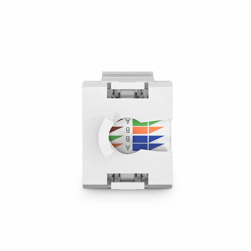 Cat6 RJ45 (8P8C) Unshielded Punch Down Keystone Jack Module, White (10 pcs/Pack)
