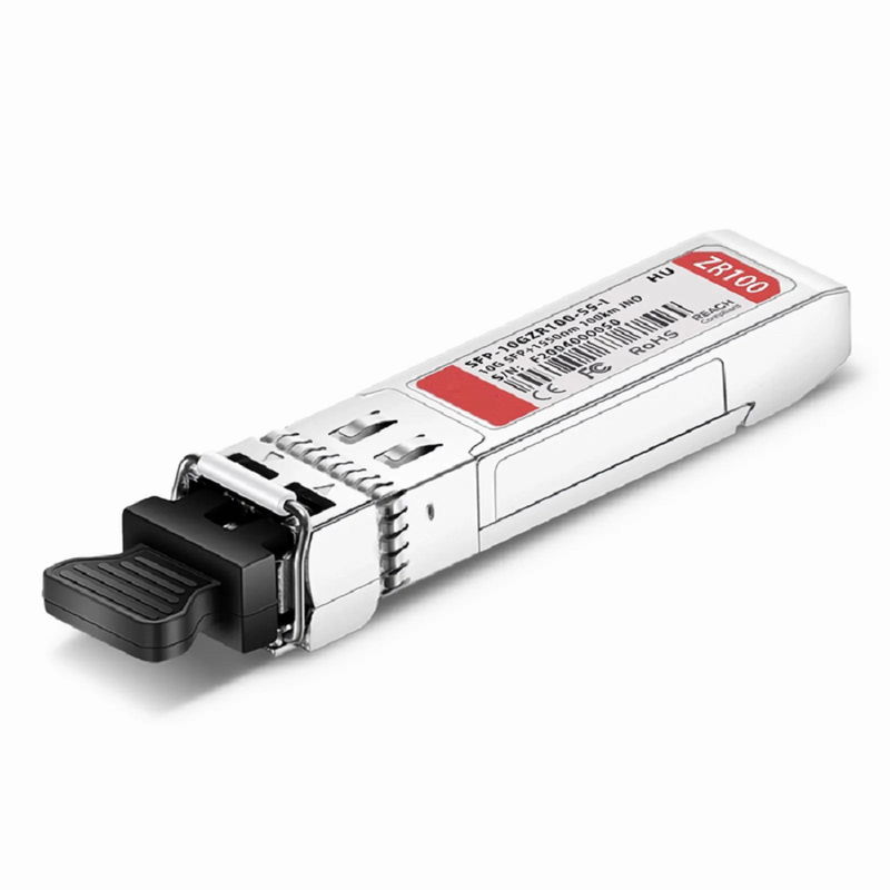 Generic Compatible 10GBASE-ZR SFP+ 1550nm 100km DOM Duplex LC/UPC SMF Optical Transceiver Module (Industrial)
