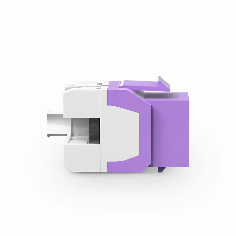 Cat6 RJ45 (8P8C) Unshielded Punch Down Keystone Jack Module, Purple (10 pcs/Pack)