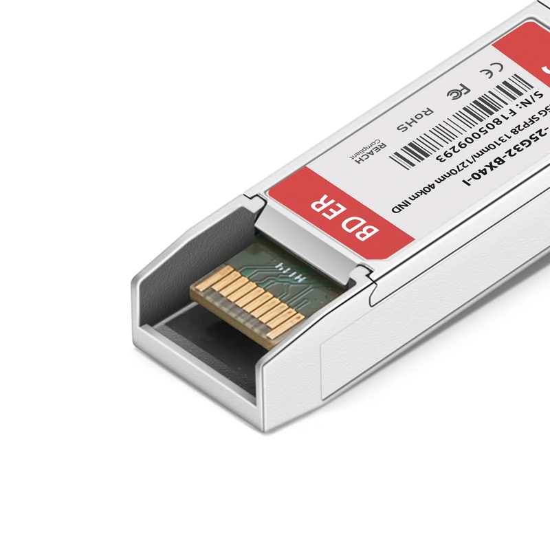 Cisco SFP-25G-BX40D-I Compatible 25GBASE-D SFP28 BiDi 1310nm-TX/1270nm-RX 40km DOM Simplex LC/UPC SMF Optical Transceiver Module (Industrial)