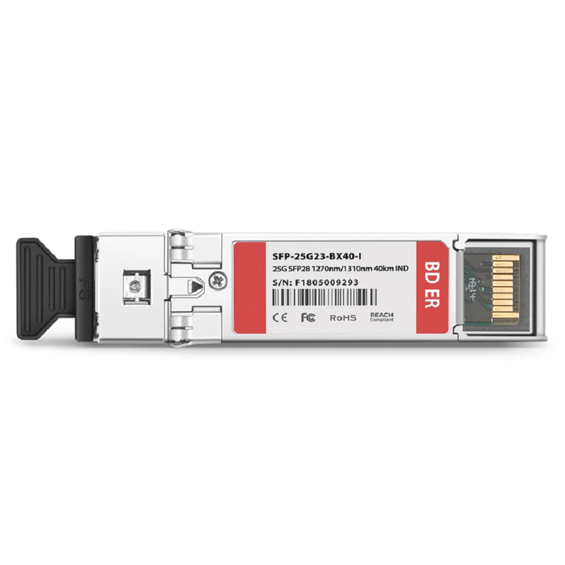 Cisco SFP-25G-BX40U-I Compatible 25GBASE-U SFP28 BiDi 1270nm-TX/1310nm-RX 40km DOM Simplex LC/UPC SMF Optical Transceiver Module (Industrial)