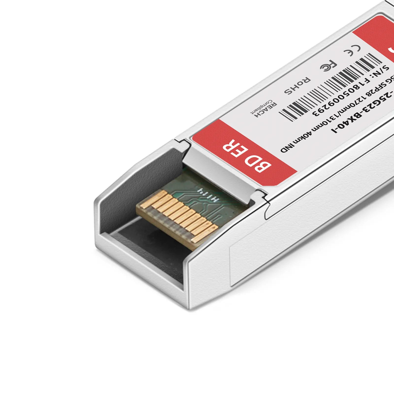 Cisco SFP-25G-BX40U-I Compatible 25GBASE-U SFP28 BiDi 1270nm-TX/1310nm-RX 40km DOM Simplex LC/UPC SMF Optical Transceiver Module (Industrial)