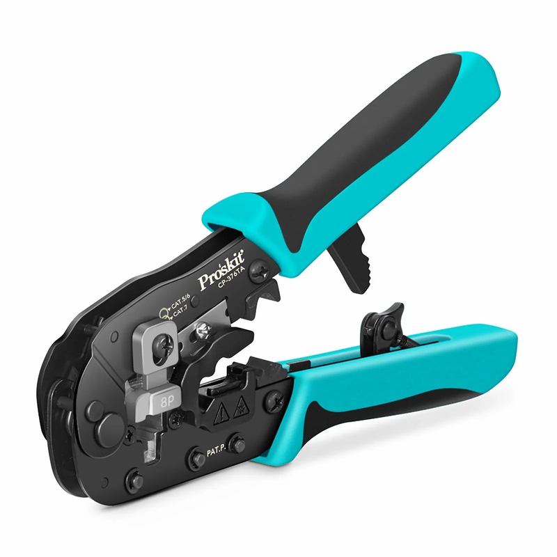 Pro'sKitÂ® All-in-one Modular Tool, Wire Stripper Cutter Crimper for Cat5/5e Cat6/6a Cat7 Modular Plugs with Dovetail Clip