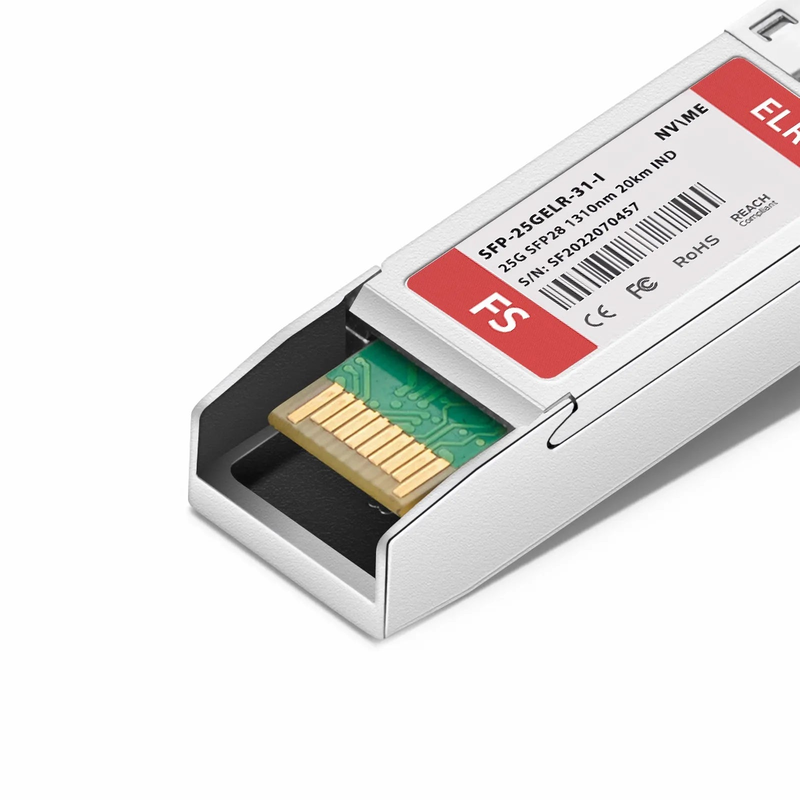 NVIDIA/Mellanox Compatible 25GBASE-LR SFP28 1310nm 20km DOM Duplex LC/UPC SMF Ethernet Optical Transceiver Module (Industrial)