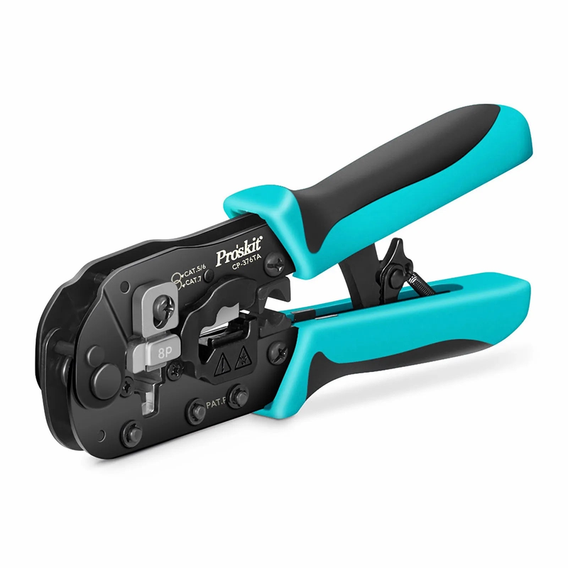 Pro'sKitÂ® All-in-one Modular Tool, Wire Stripper Cutter Crimper for Cat5/5e Cat6/6a Cat7 Modular Plugs with Dovetail Clip