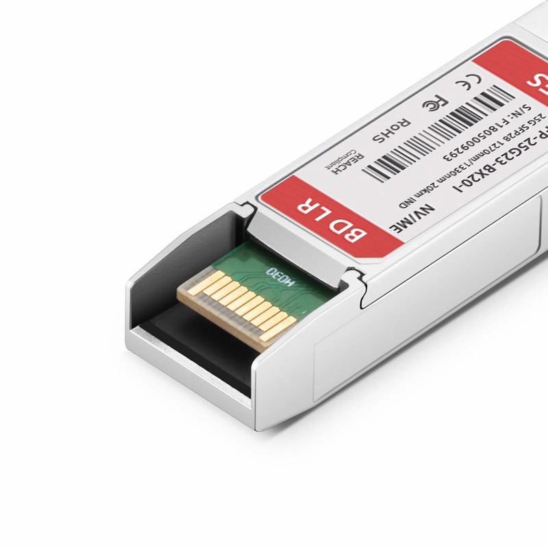 NVIDIA/Mellanox Compatible 25GBASE-U SFP28 BiDi 1270nm-TX/1330nm-RX 20km DOM Simplex LC/UPC SMF Ethernet Optical Transceiver Module (Industrial)