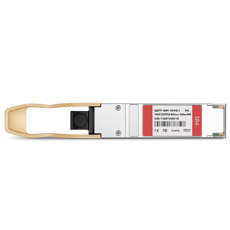 Generic Compatible 100GBASE-SR4 QSFP28 4 x 25G NRZ 850nm 100m DOM MPO-12/UPC MMF Optical Transceiver Module (Industrial), Breakout to 4 x 25G-SR