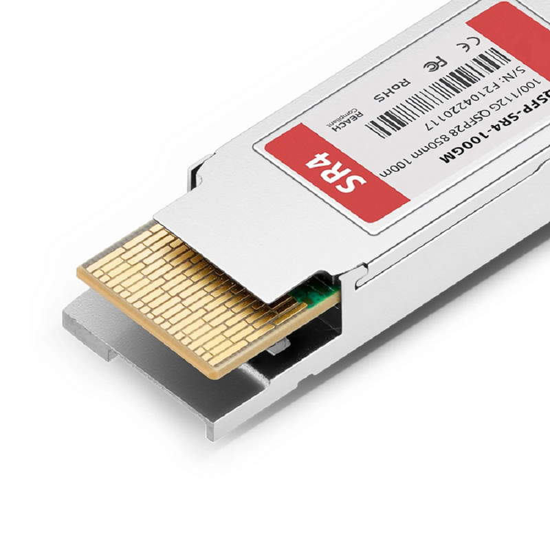 Generic Compatible 100GBASE-SR4 and 112GBASE-OTU4 QSFP28 Dual Rate 4 x 25G NRZ 850nm 100m DOM MPO-12/UPC MMF Optical Transceiver Module