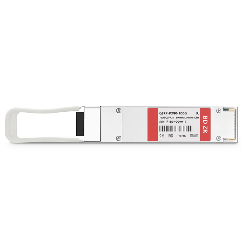 Cisco Compatible 100GBASE-BX80-U QSFP28 BiDi 4 x 25G NRZ 1270nm-TX/1310nm-RX 80km DOM Simplex LC/UPC SMF Optical Transceiver Module