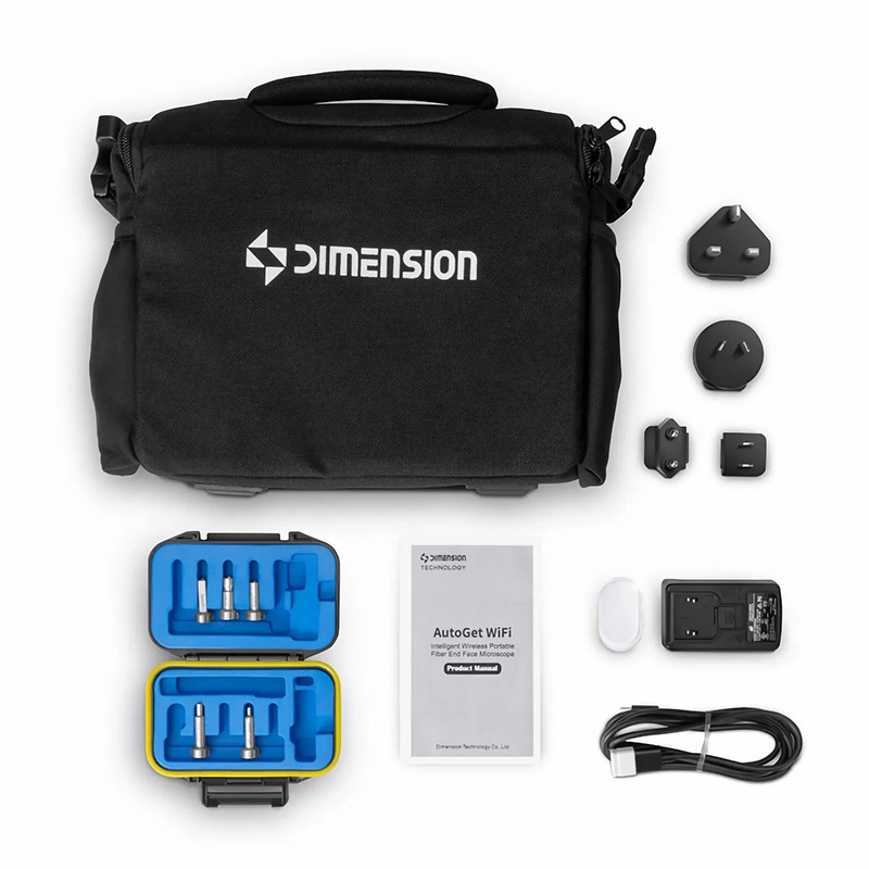 AutoGet Wifi Wireless Intelligent Fiber Endface Microscope with HD Touchscreen for LC/SC/FC Connectors