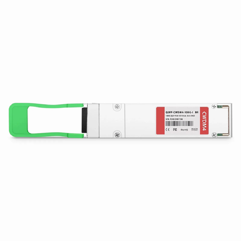 Brocade Compatible 100GBASE-CWDM4 QSFP28 4 x 25G NRZ 1310nm 2km DOM Duplex LC/UPC SMF Optical Transceiver Module (Industrial)