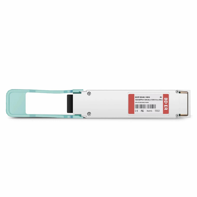 Cisco Compatible 100GBASE-BX40-U QSFP28 BiDi 4 x 25G NRZ 1304.58nm-TX/1309.14nm-RX 40km DOM Simplex LC/UPC SMF Optical Transceiver Module